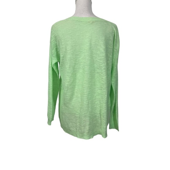 Eileen Fisher ORGANIC LINEN COTTON Lightweight Sweater Tunic Top Boat Neck - Picture 2 of 10